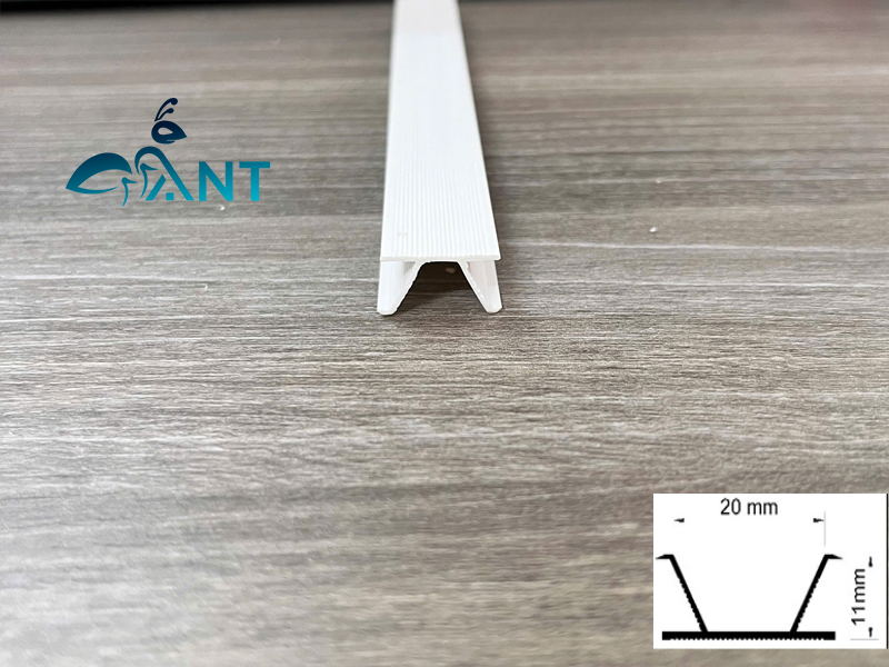 Nẹp chỉ âm tường U20mm