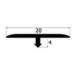 NẸP NHÔM T20 CHÂN 3MM