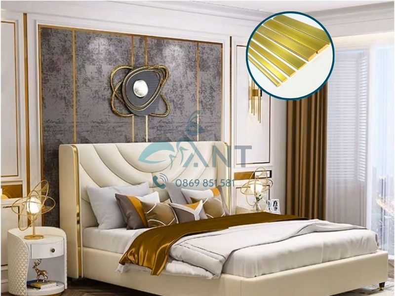 Ứng dụng nẹp đồng La cho phòng ngủ cao cấp