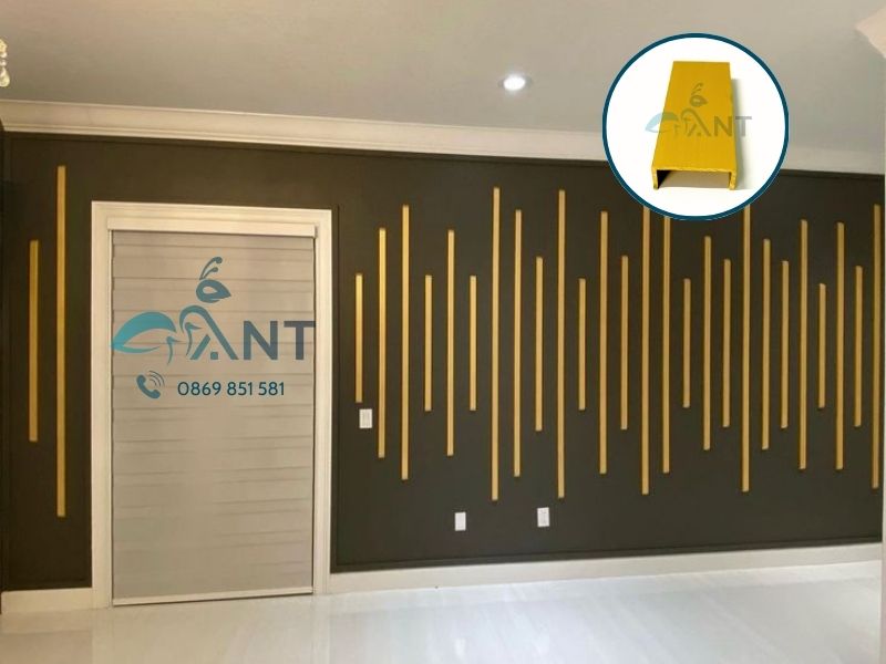 Nẹp đồng chữ U ốp tường