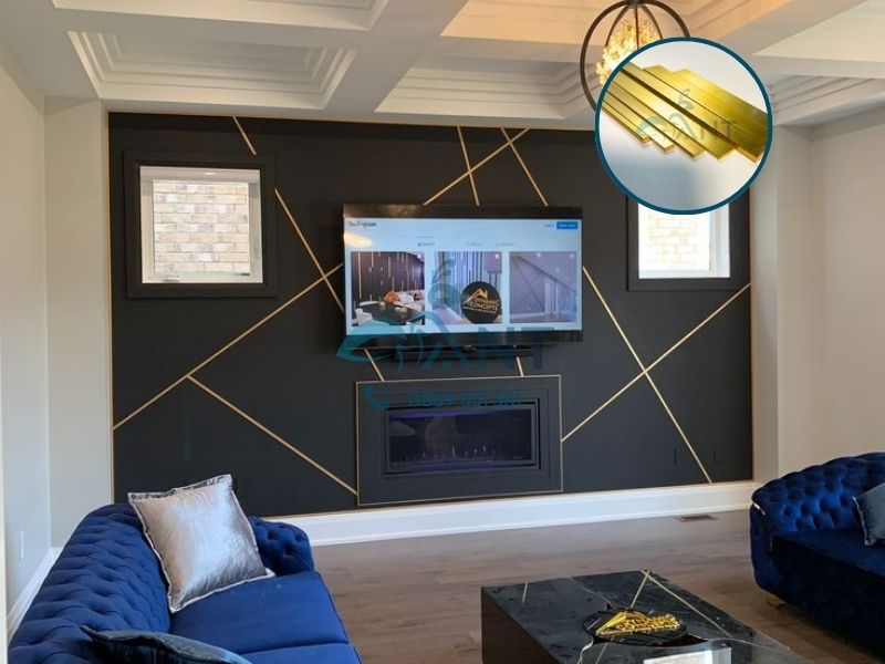 Nẹp đồng La ốp tường