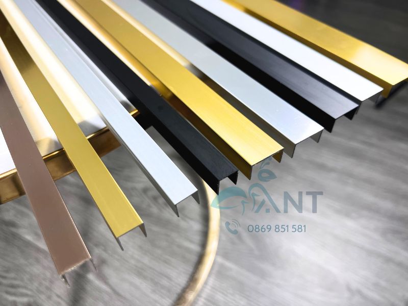 Màu sắc nẹp nhôm trang trí phổ biến hện nay