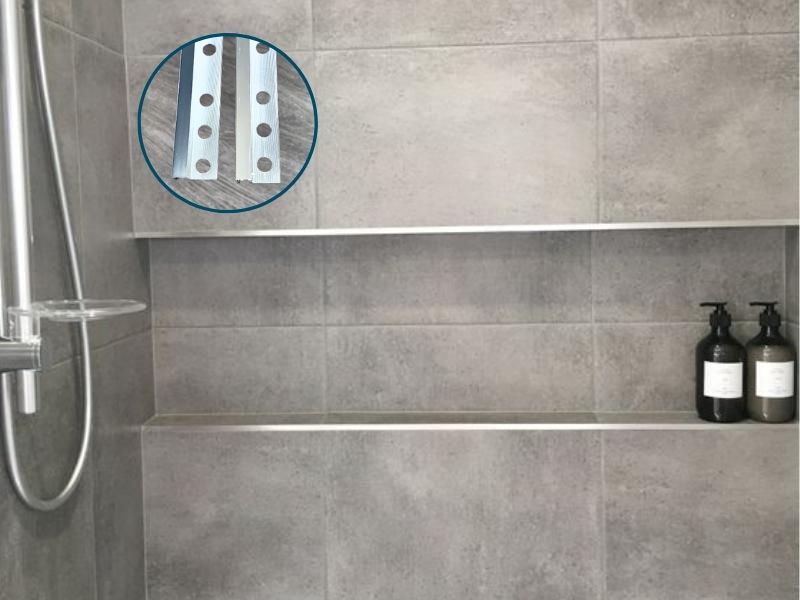 Phối màu nẹp nhôm cho phòng tắm