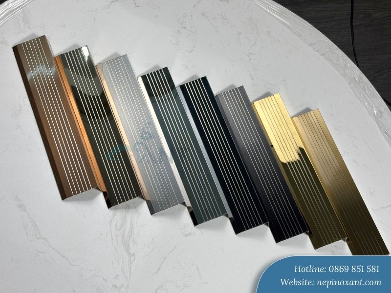Nẹp inox sàn gỗ chữ L chống trơn