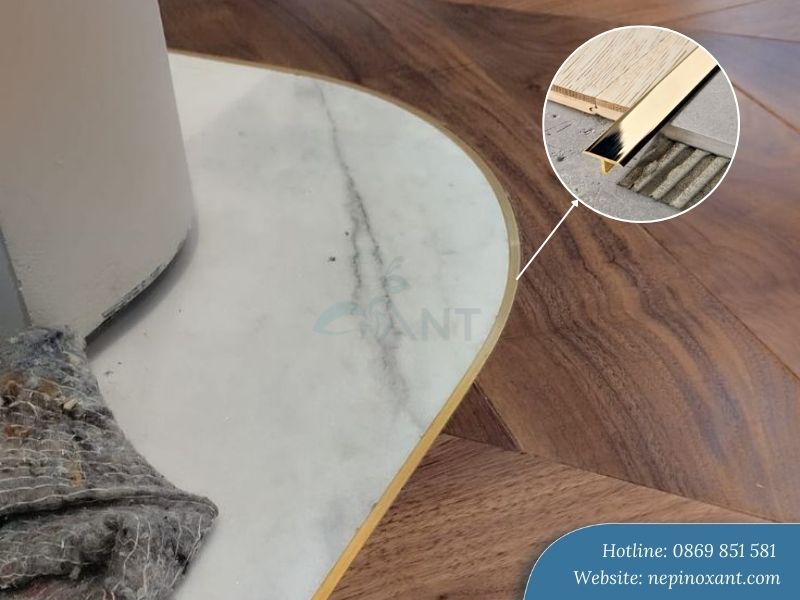 Nẹp inox sàn gỗ chữ T