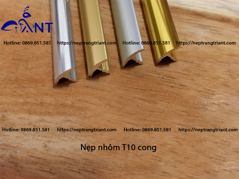 Nẹp nhôm T10 cong