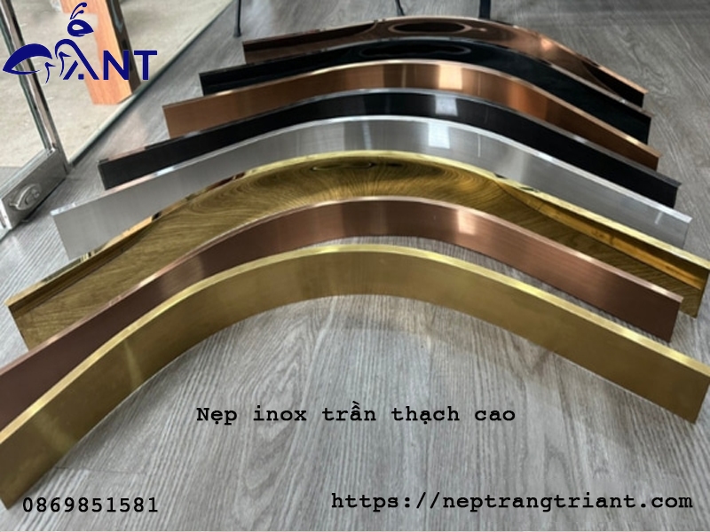 Góc R inox trần thạch cao