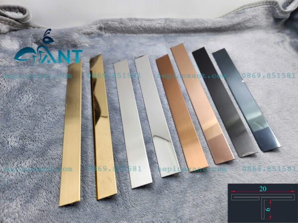Nẹp inox chữ T 20mm