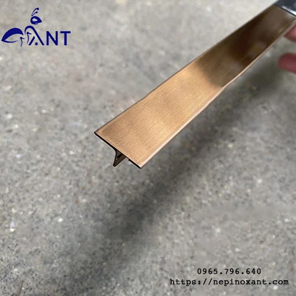 Nẹp inox t15 hồng xước loại 2