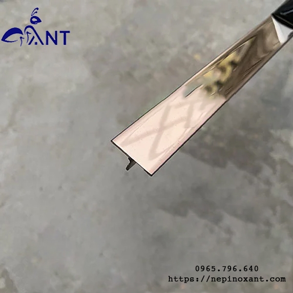Nẹp inox T20 hồng gương loại 2
