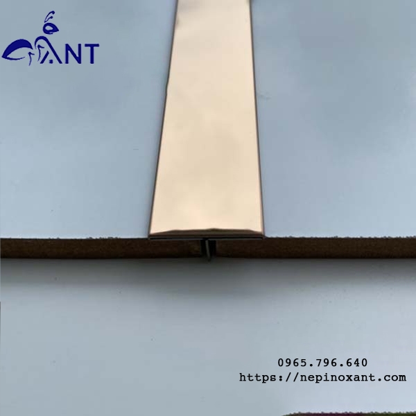 Nẹp inox T25 màu hồng gương