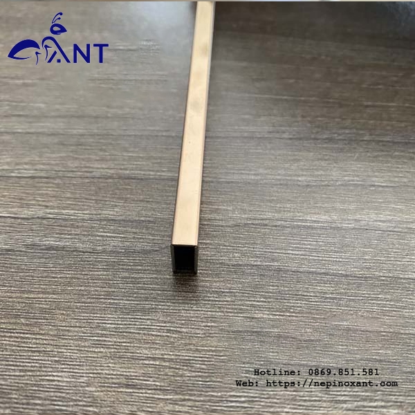 Nẹp inox U5 hồng gương