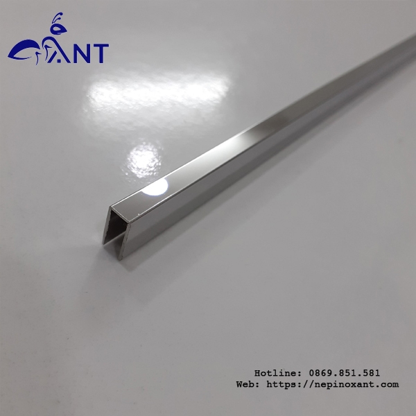 Nẹp inox U5 trắng gương