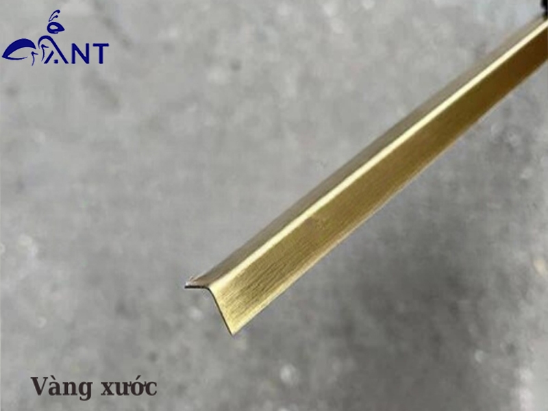 Nẹp inox V10 vàng xước