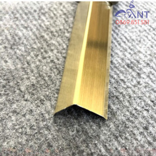Nẹp inox V20 vàng xước - Nẹp inox ANT