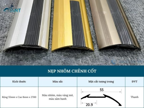 Nẹp Nhôm Chênh Cốt