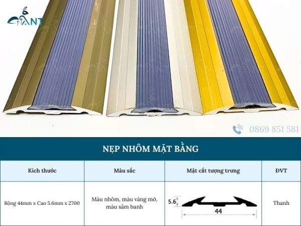 Nẹp Nhôm Mặt Bằng