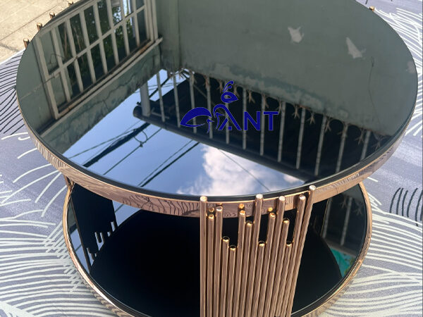 Bàn sofa inox mạ vàng hồng BT1