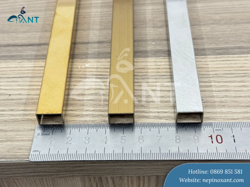 Nẹp inox chữ U 15 mm tại Nội Thất ANT