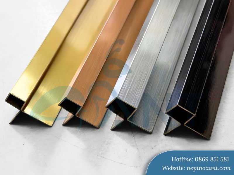 Nẹp góc ốp gạch inox góc vuông 2 cánh