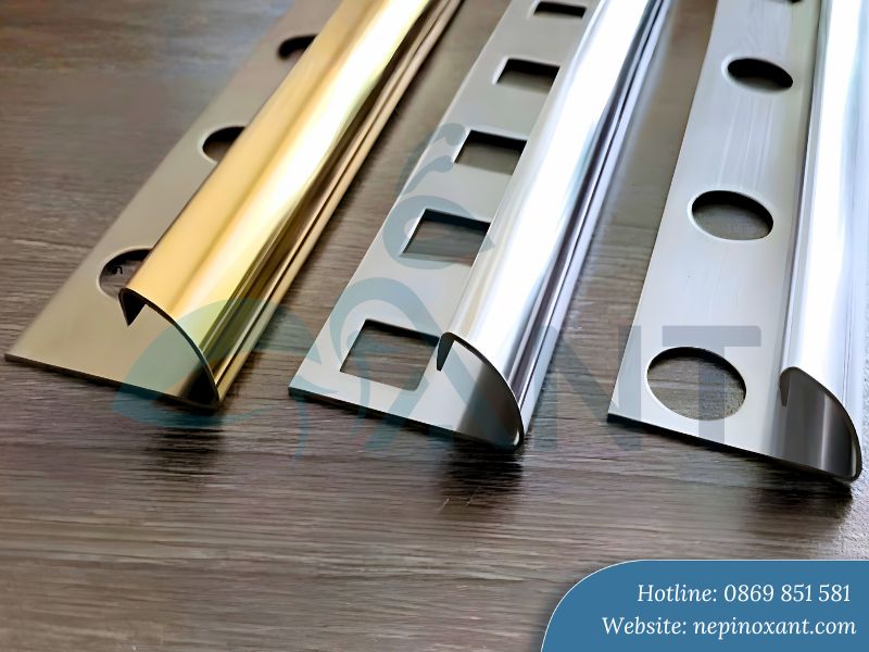 Nẹp góc ốp gạch inox bo tròn