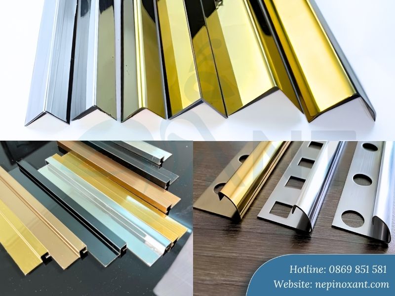 Các quy cách phổ biến hiện nay của nẹp inox ốp gạch