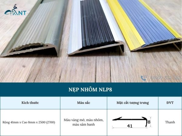 Nẹp nhôm NLP8 