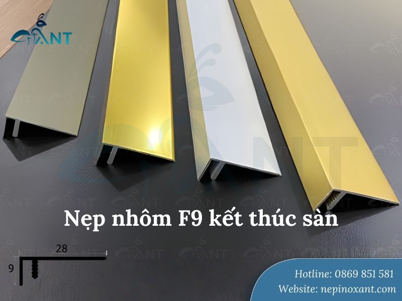 Nẹp nhôm F9 kết thúc sàn