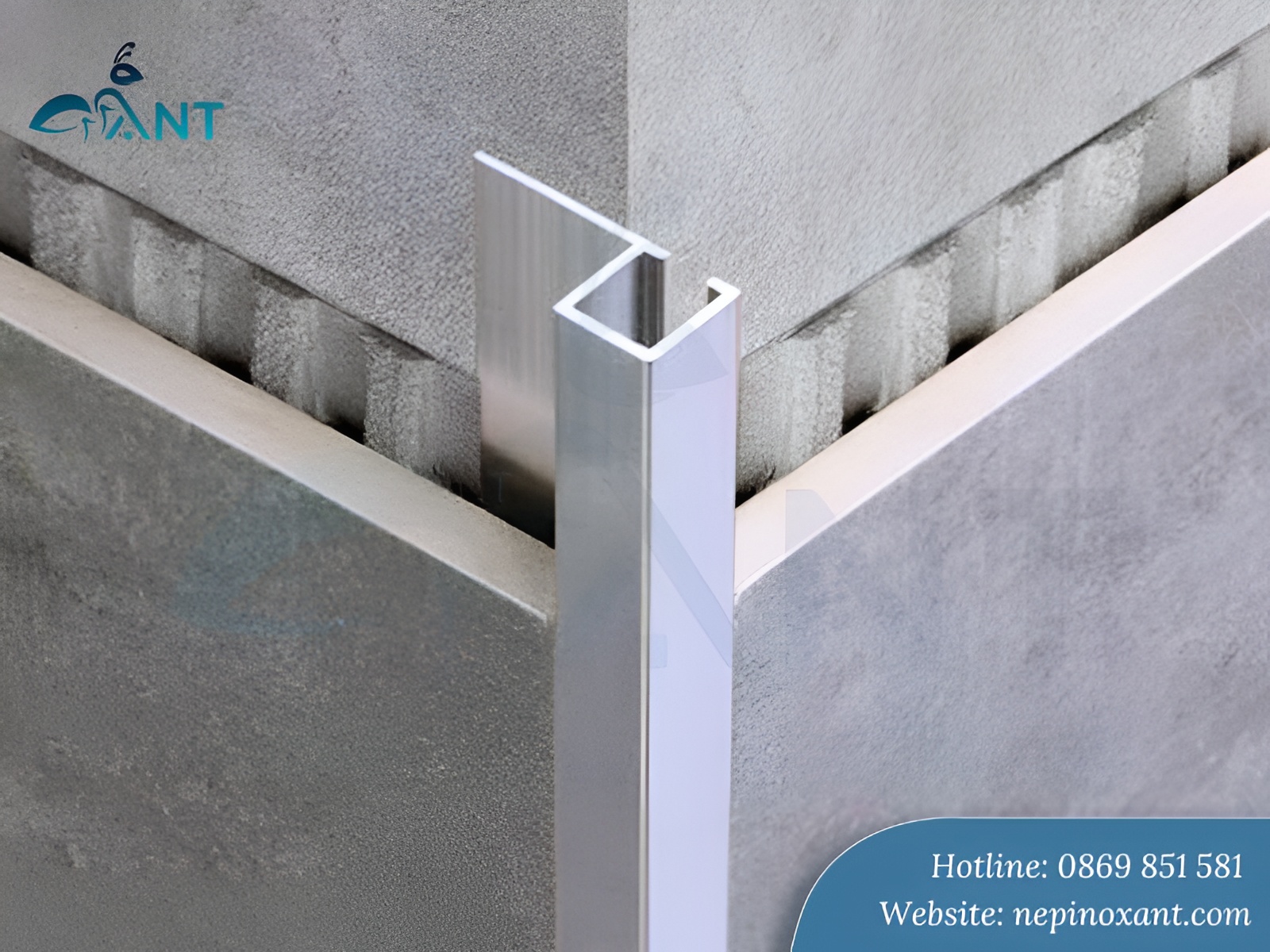 Nẹp Nhôm Bo Góc Vuông - Ảnh 3