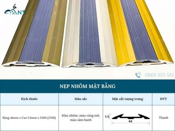 Nẹp Nhôm Mặt Bằng